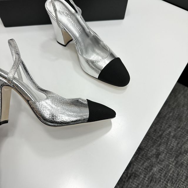 CC original calfskin 90mm heels slingbacks CH00233