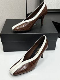 CC original crocodile calfskin 95mm pumps CH00240