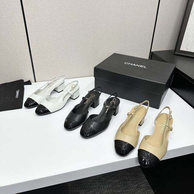 CC original lambskin 40mm slingbacks CH00254