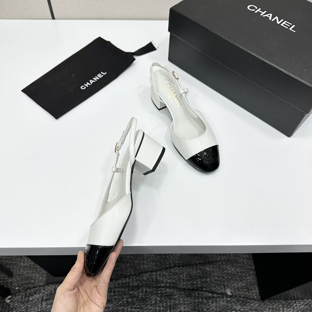 CC original lambskin 40mm slingbacks CH00254