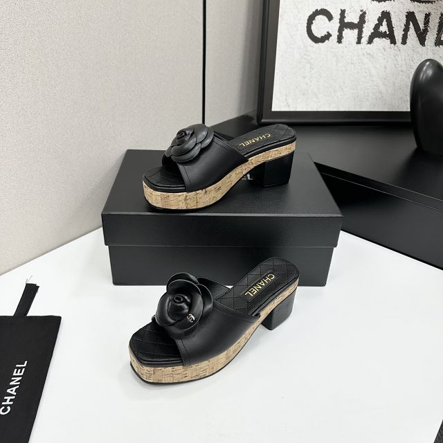 CC original lambskin 65mm heels sandals CH00227