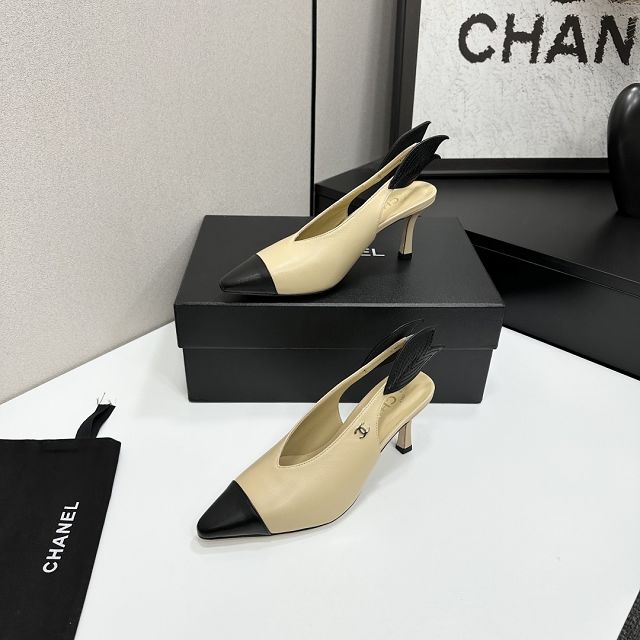 CC original lambskin 70mm slingbacks CH00238