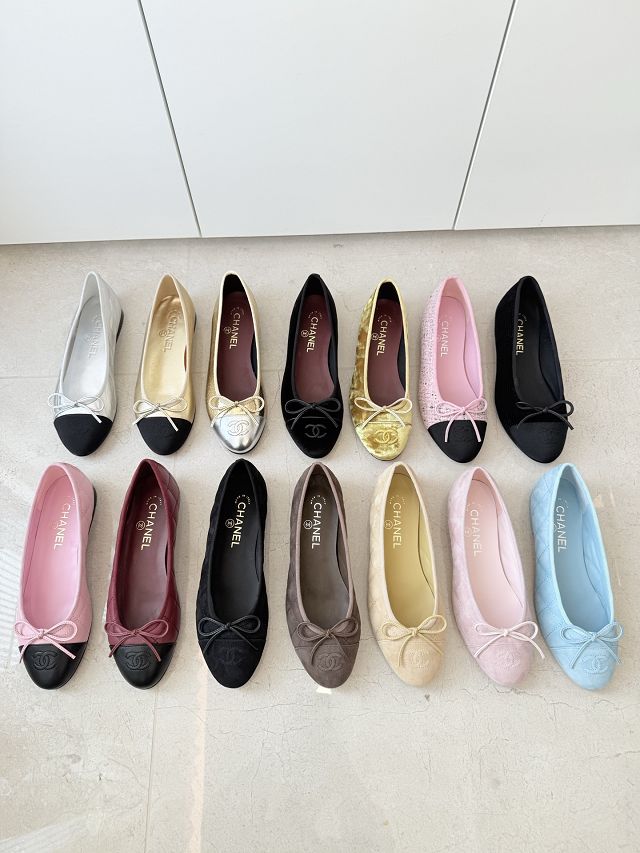 CC original suede calfskin ballet flats CH00243