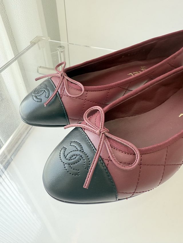 CC original suede calfskin ballet flats CH00243