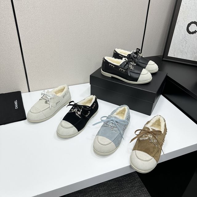 CC original suede calfskin loafers CH00250