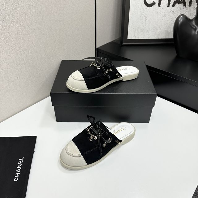 CC original suede calfskin mules CH00248