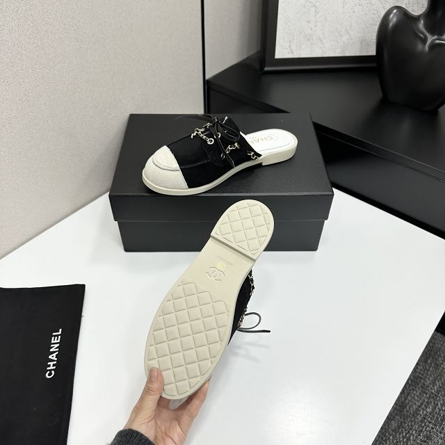 CC original suede calfskin mules CH00248