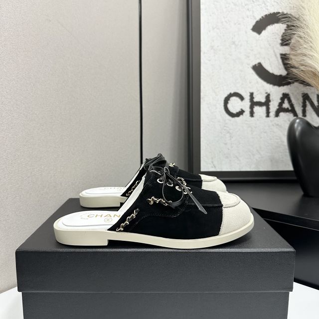 CC original suede calfskin mules CH00248