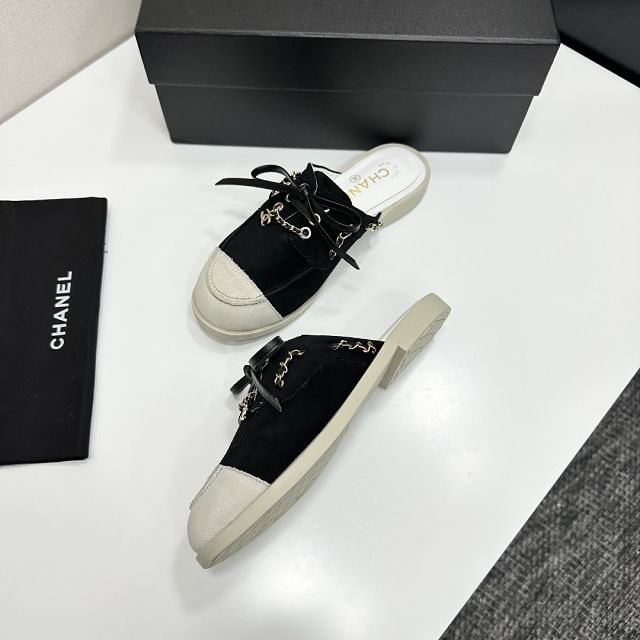 CC original suede calfskin mules CH00248