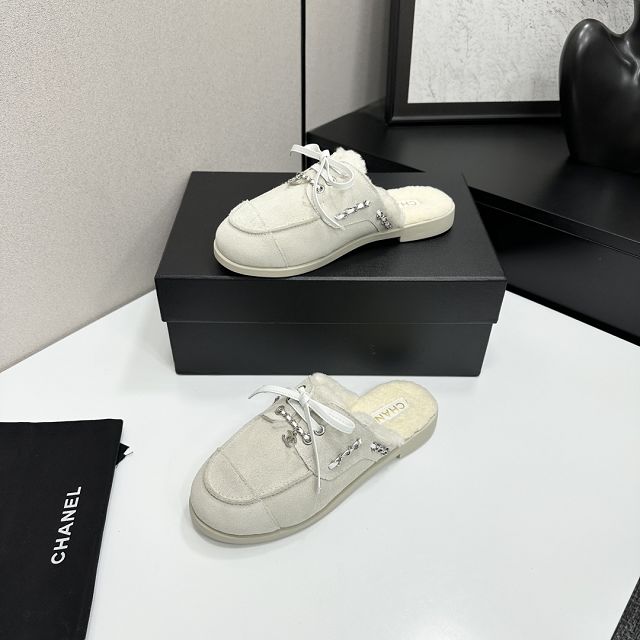 CC original suede calfskin mules CH00249