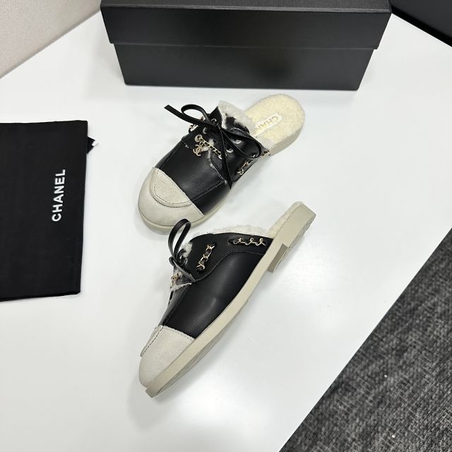 CC original suede calfskin mules CH00249