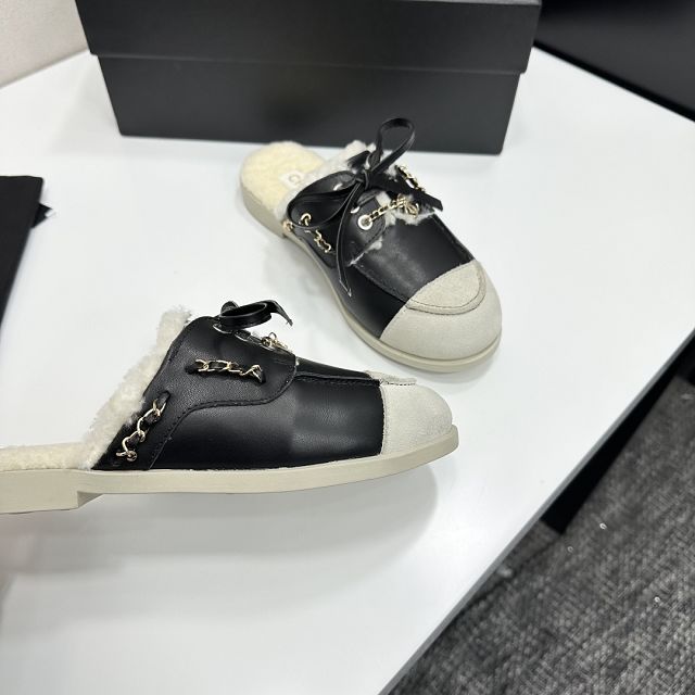 CC original suede calfskin mules CH00249