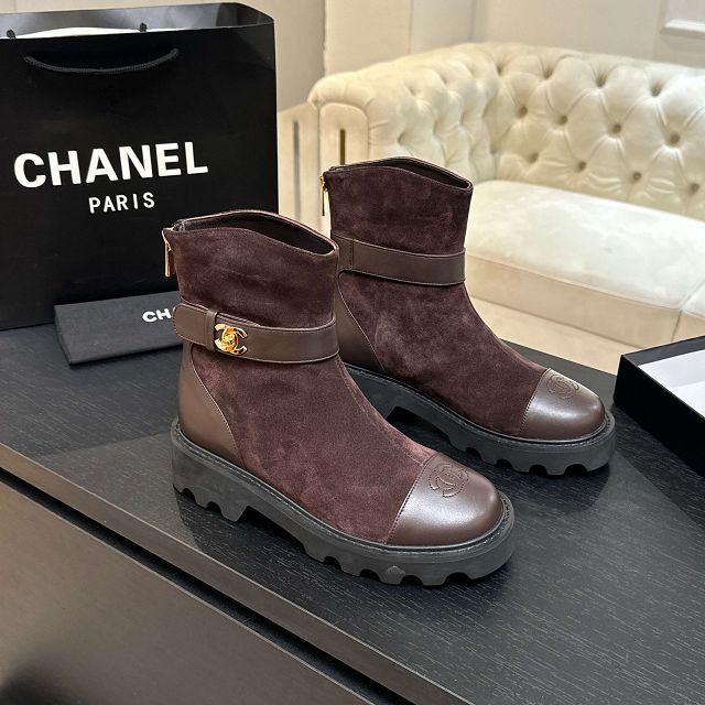 CC original suede calfskin short boots CH00235