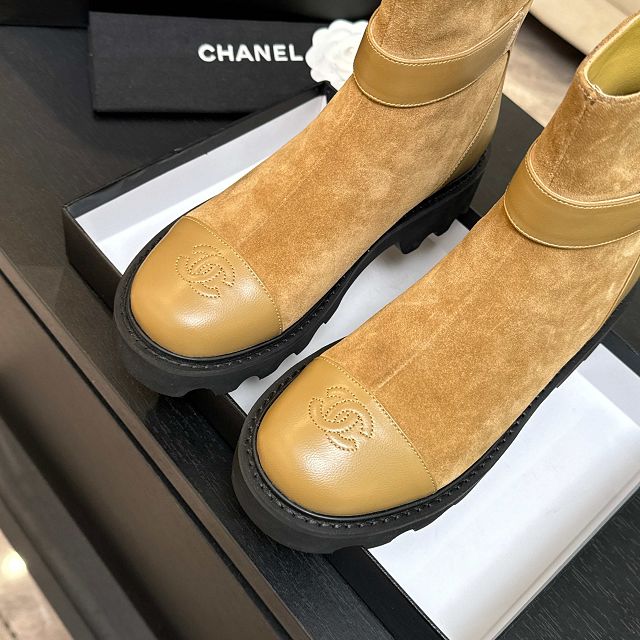 CC original suede calfskin short boots CH00235