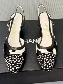 CC original lambskin 65mm slingbacks CH00277