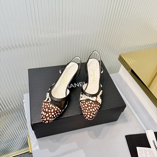 CC original lambskin 65mm slingbacks CH00277