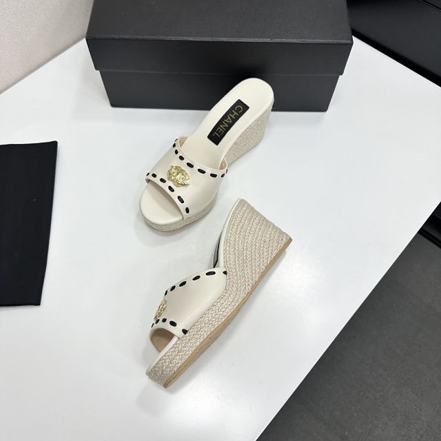 CC original lambskin 90mm mules CH00261