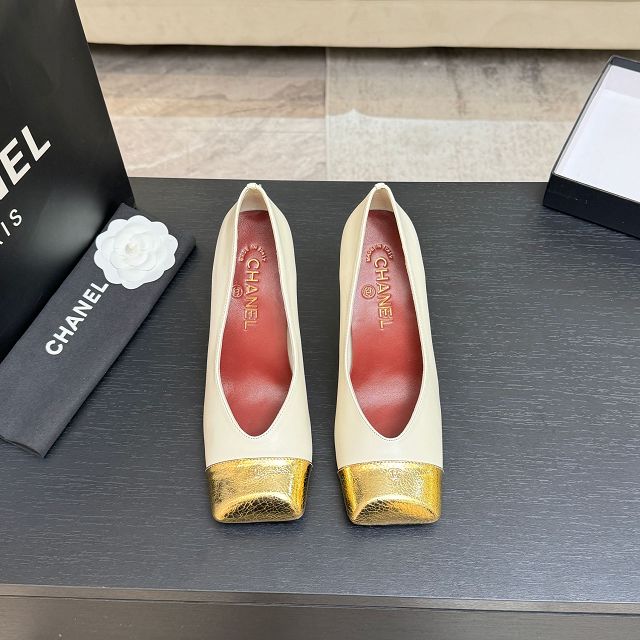 CC original lambskin 90mm pumps CH00282