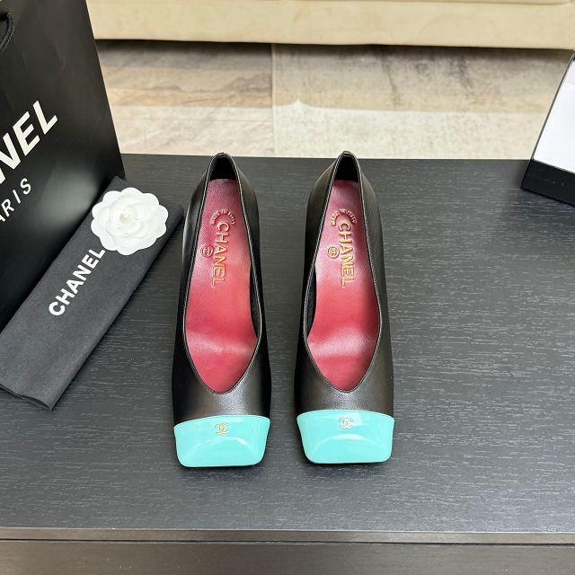 CC original lambskin 90mm pumps CH00282