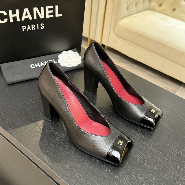CC original lambskin 90mm pumps CH00282