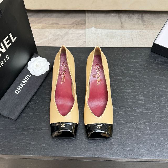 CC original lambskin 90mm pumps CH00282