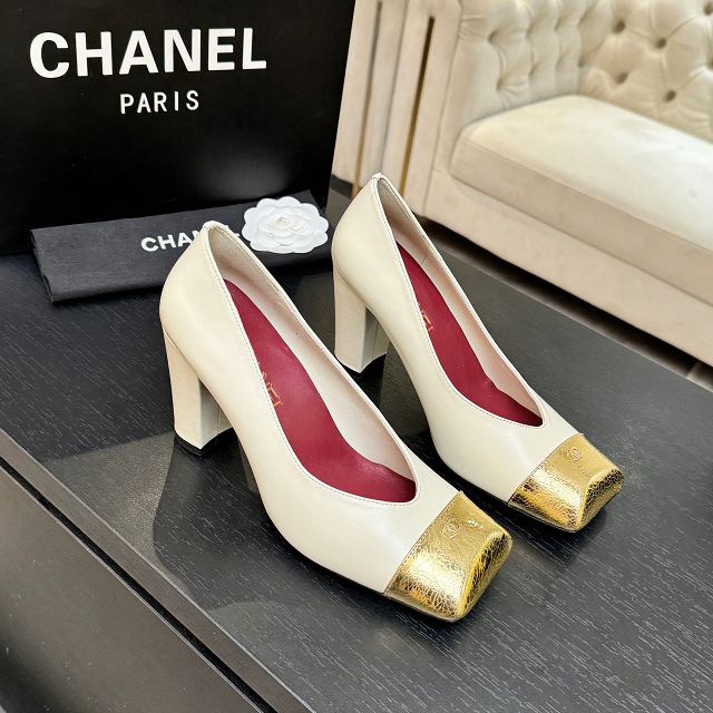 CC original lambskin 90mm pumps CH00282