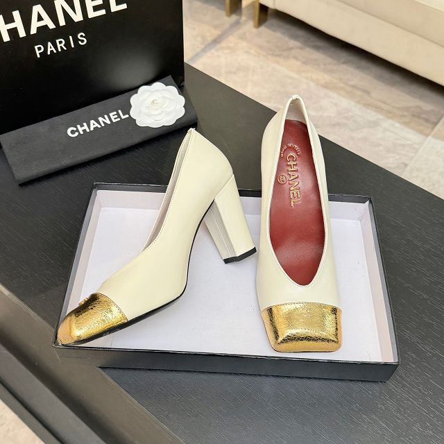 CC original lambskin 90mm pumps CH00282