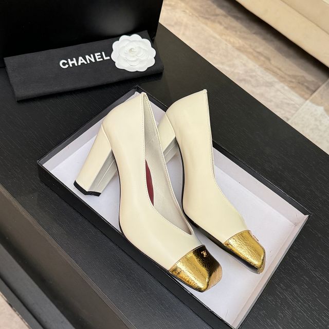 CC original lambskin 90mm pumps CH00282