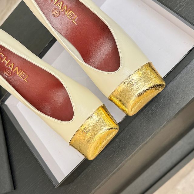 CC original lambskin 90mm pumps CH00282