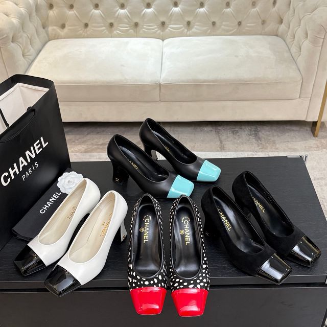 CC original lambskin 90mm pumps CH00285