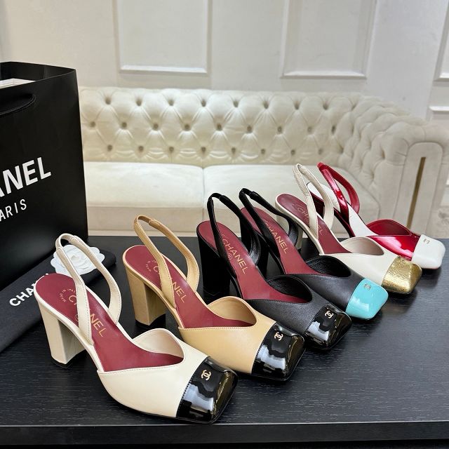 CC original lambskin 90mm slingbacks CH00281