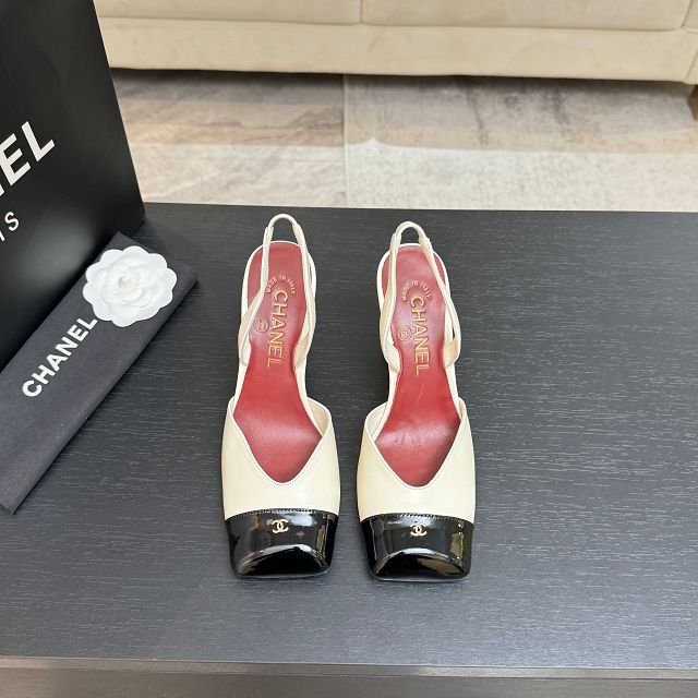 CC original lambskin 90mm slingbacks CH00281