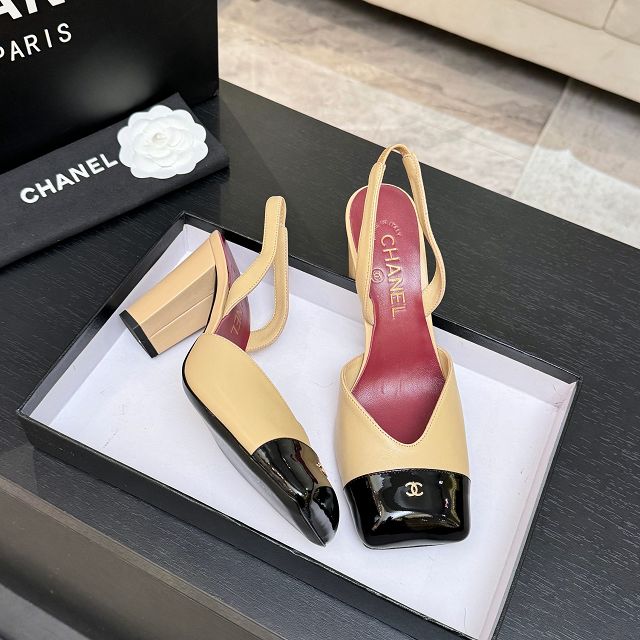 CC original lambskin 90mm slingbacks CH00281
