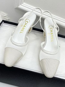 CC original mesh 65mm slingbacks CH00291