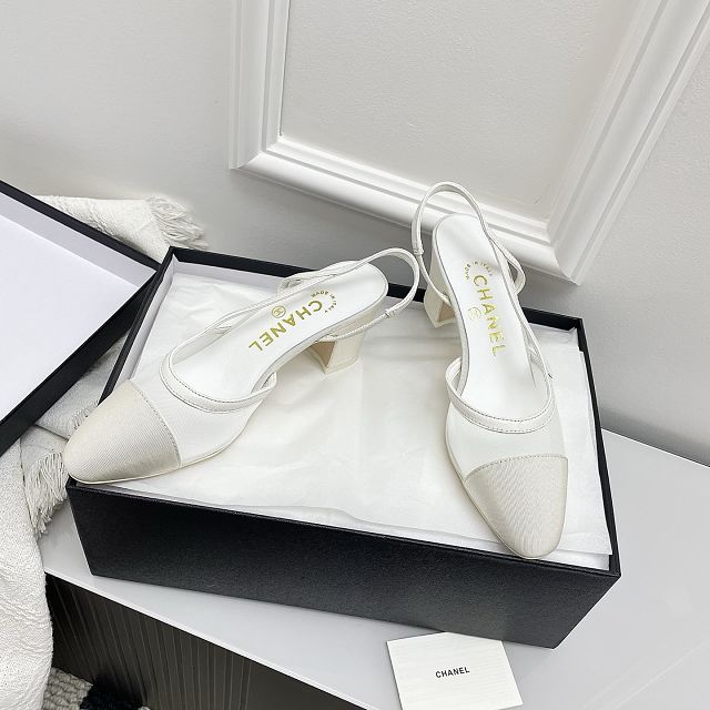 CC original mesh 65mm slingbacks CH00291