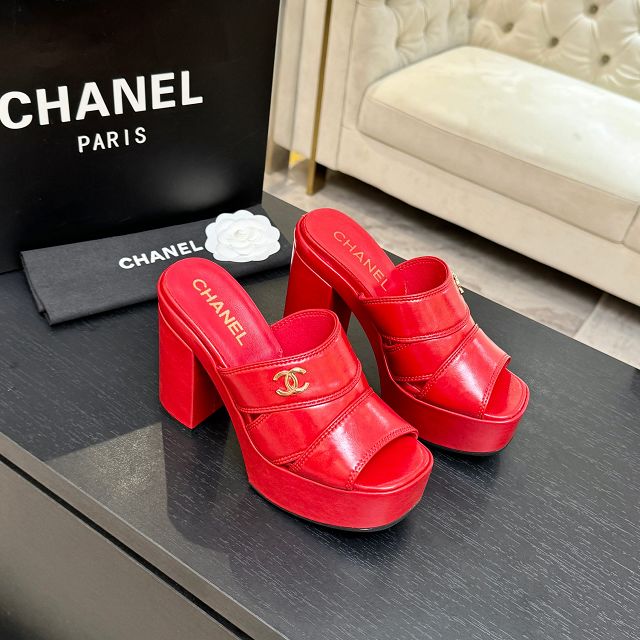 CC original shiny calfskin 125mm sandals CH00264