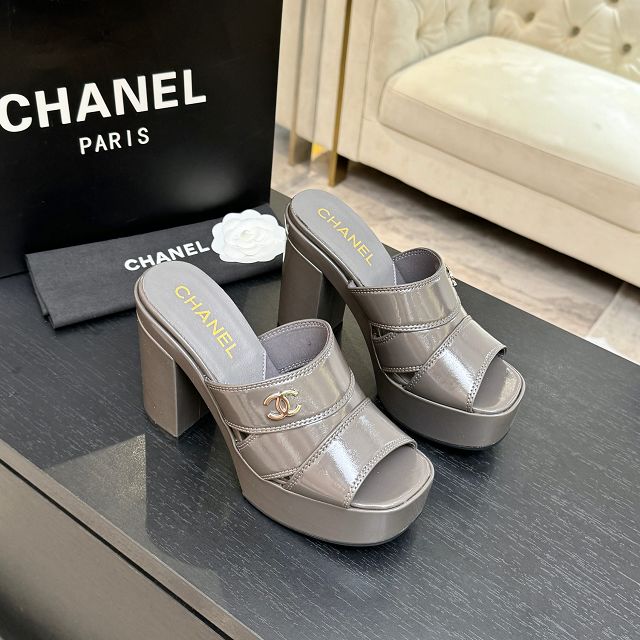 CC original shiny calfskin 125mm sandals CH00264