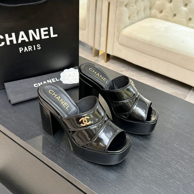CC original shiny calfskin 125mm sandals CH00264