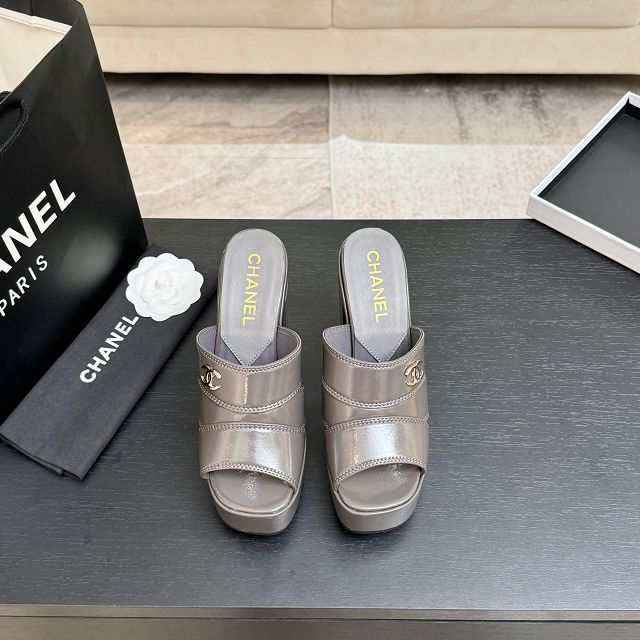 CC original shiny calfskin 125mm sandals CH00264