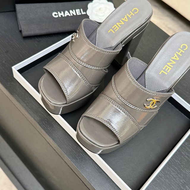 CC original shiny calfskin 125mm sandals CH00264