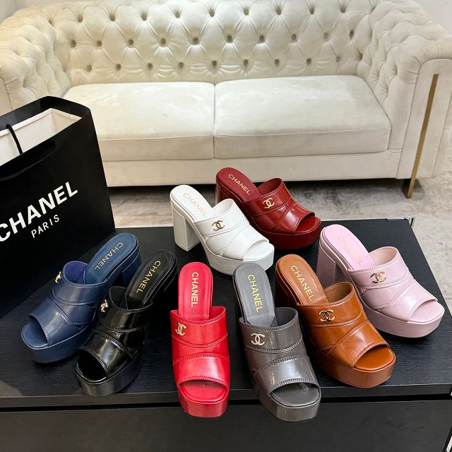 CC original shiny calfskin 125mm sandals CH00264