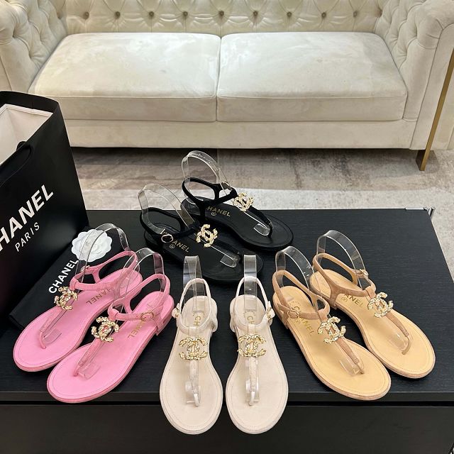 CC original suede calfskin thongs CH00268