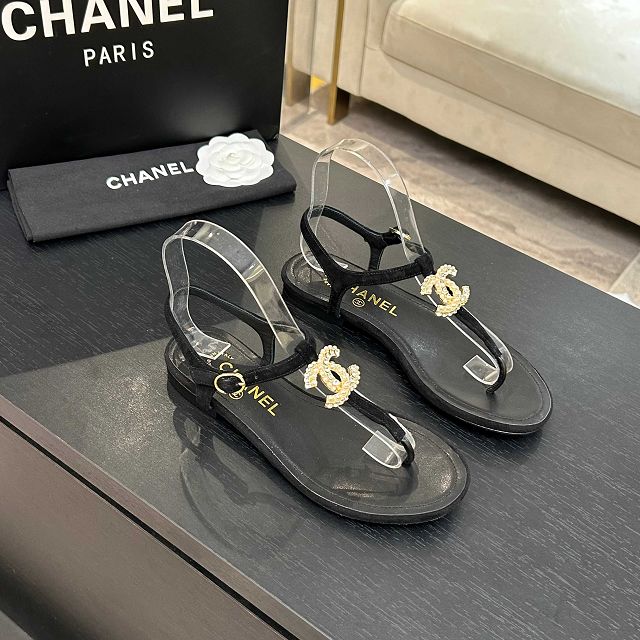 CC original suede calfskin thongs CH00268