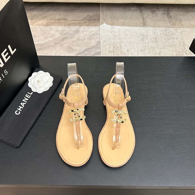 CC original suede calfskin thongs CH00270