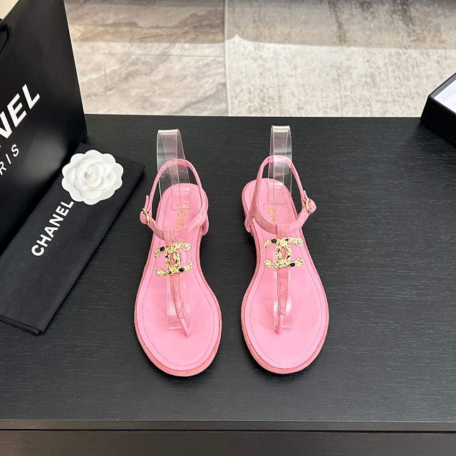 CC original suede calfskin thongs CH00270