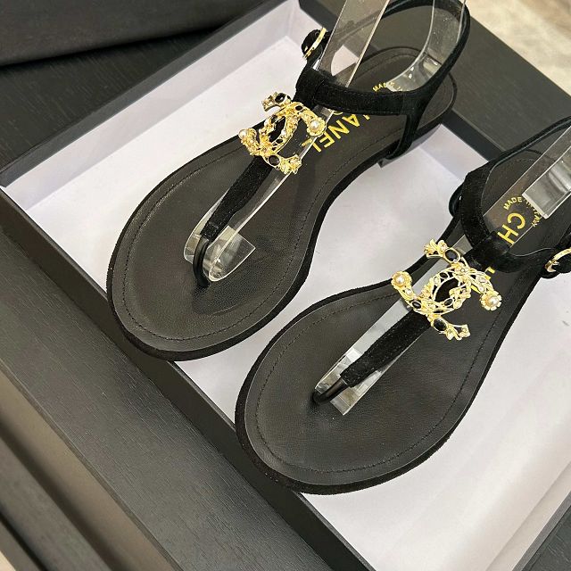 CC original suede calfskin thongs CH00270