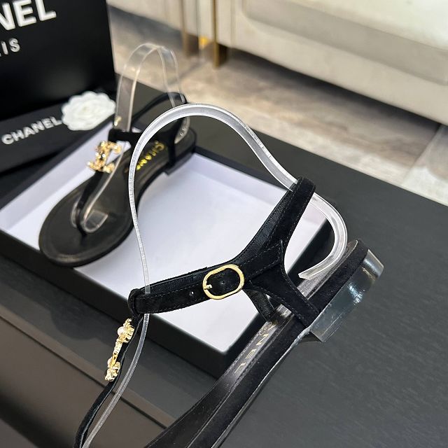 CC original suede calfskin thongs CH00270