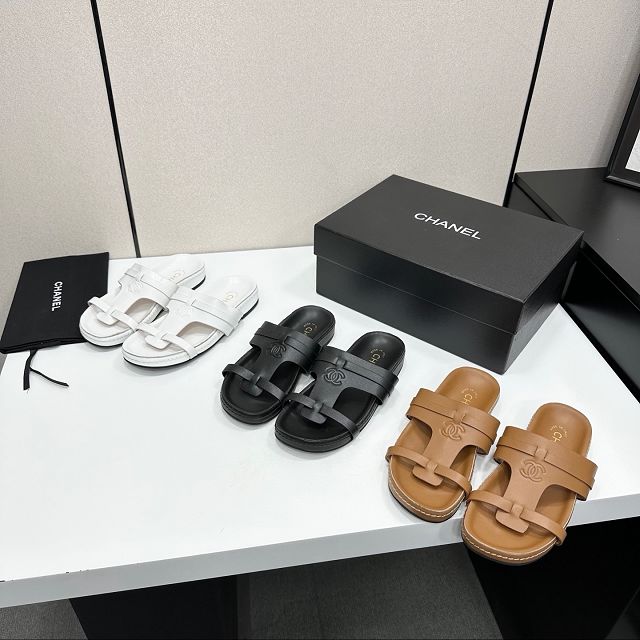 CC original calfskin mules CH00313