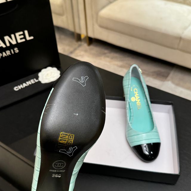 CC original crocodile calfskin 95mm pumps CH00342