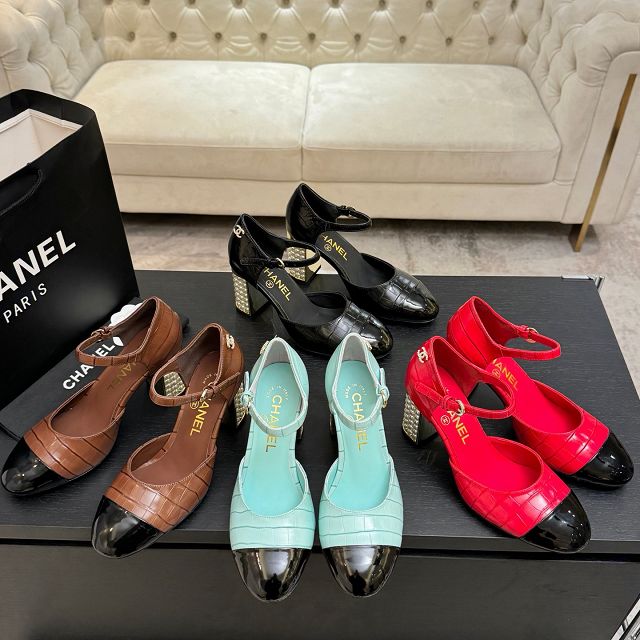 CC original crocodile calfskin 95mm sandals CH00344